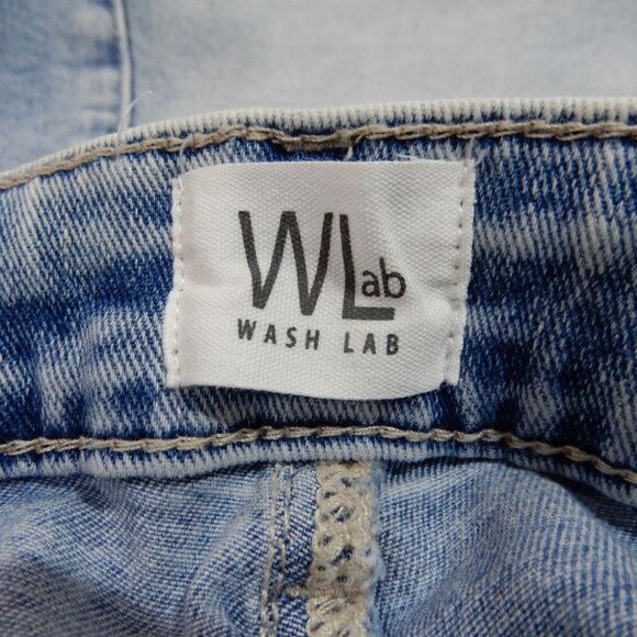 Wash Lab Selma Pieced Asymmetric Denim Maxi SKIRT Size 29 Surf Blue NEW $128 - Picture 5 of 8